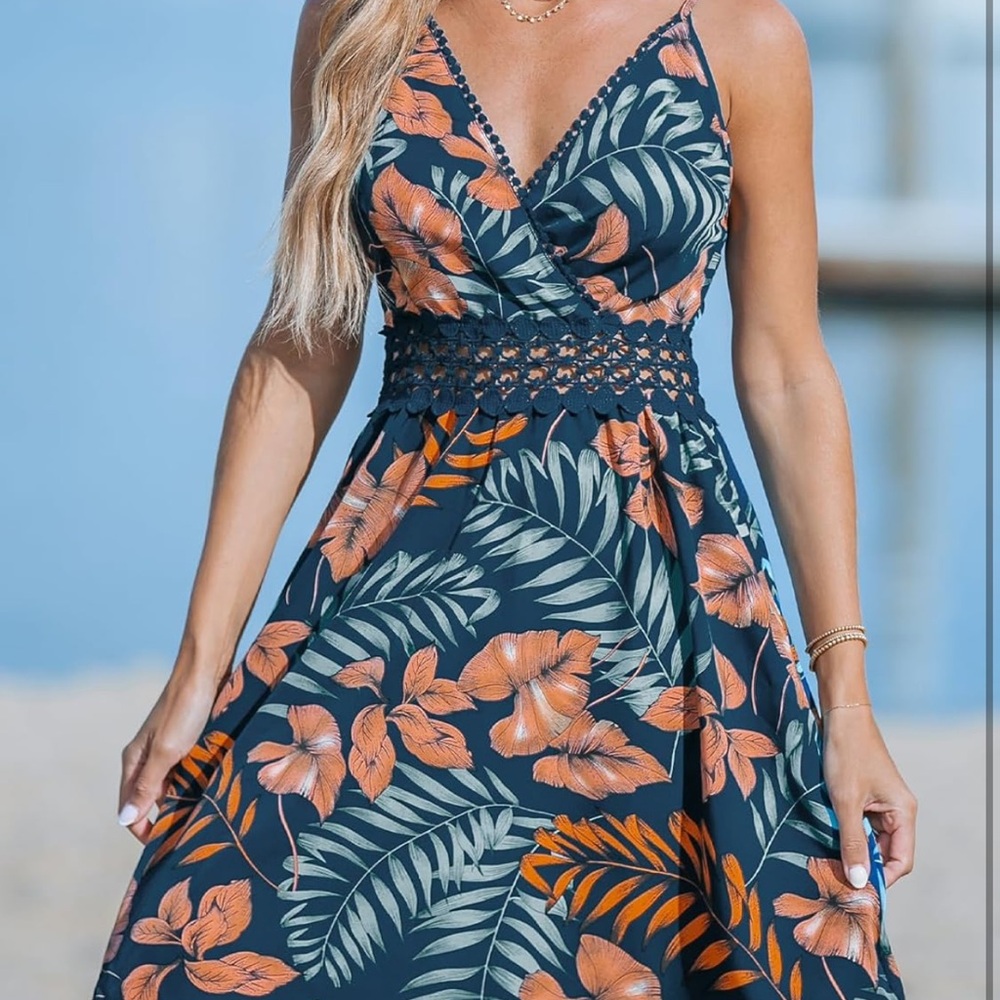 Tropical Floral Maxi Dress